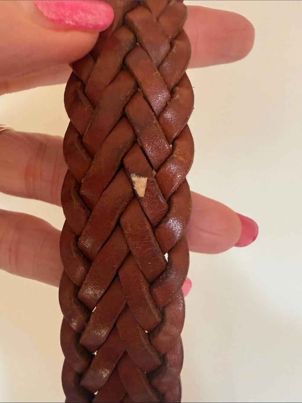Esprit Braided Leather Belt in Brown